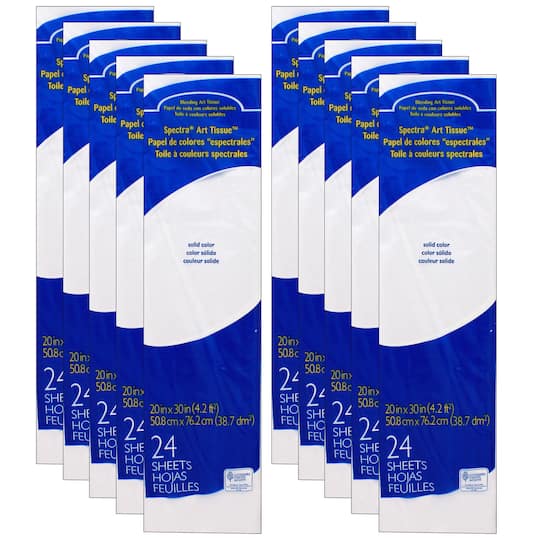 Spectra® Deluxe White Bleeding Art Tissue, 10 Packs of 24 By Pacon | 20" x 30" | Michaels®